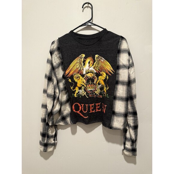 Reworked Upcycle Grunge Oversize Crop Queen Sweater M/L - Picture 1 of 4